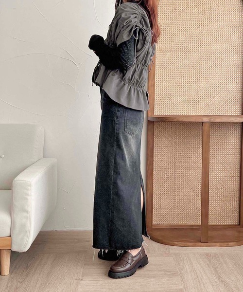 apres jour clair(アプレジュールクレア)の「【apres jour clair】シャーリングデザイントップス【ZOZOTOWN限定アイテム】(シャツ/ブラウス・レディース・アイボリー/レッド系その他/チャコールグレー・フリー/X-LARGE)」の16枚目の写真