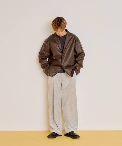 WHIMSIC（ウィムジック）の「【WHIMSIC/2サイズ/SETUP対応】ベロアルーズフィットイージーパンツ（その他パンツ・レディース・チャコールグレー/シルバー/ブラウン・1/2）」の17枚目の写真