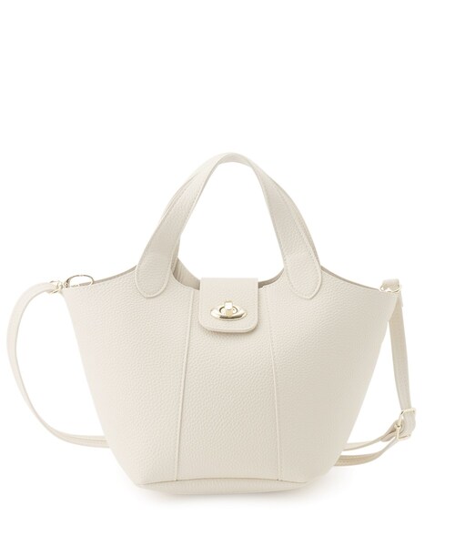 OPAQUE.CLIP（オペークドットクリップ）の「◆【2WAY】フロントひねりデザイントートバッグ（トートバッグ・レディース・ブラック/アイボリー/ピンク系その他・00）」の2枚目の写真