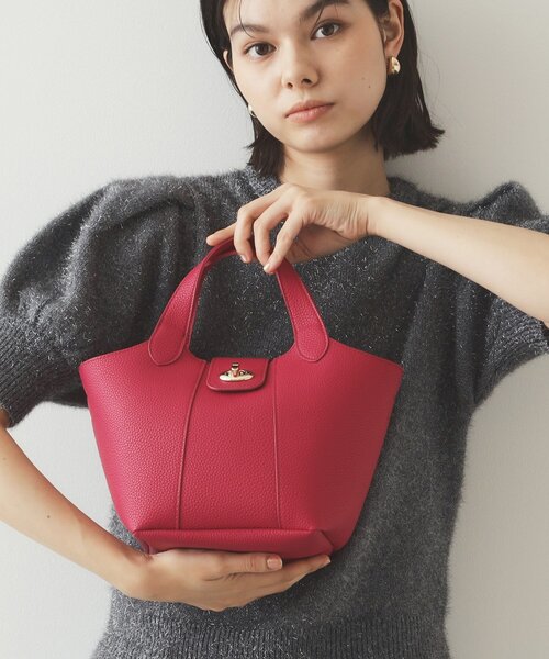 OPAQUE.CLIP（オペークドットクリップ）の「◆【2WAY】フロントひねりデザイントートバッグ（トートバッグ・レディース・ブラック/アイボリー/ピンク系その他・00）」の4枚目の写真