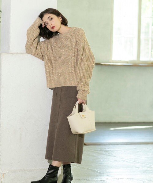 OPAQUE.CLIP（オペークドットクリップ）の「◆【2WAY】フロントひねりデザイントートバッグ（トートバッグ・レディース・ブラック/アイボリー/ピンク系その他・00）」の20枚目の写真