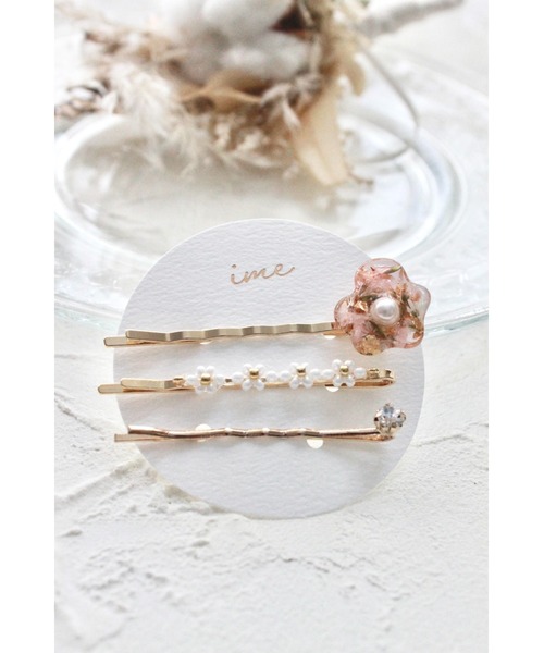 ime】3点ｾｯﾄﾌﾗﾜｰﾍｱﾋﾟﾝ(MA)（ヘアピン）｜tone（トーン）のファッション