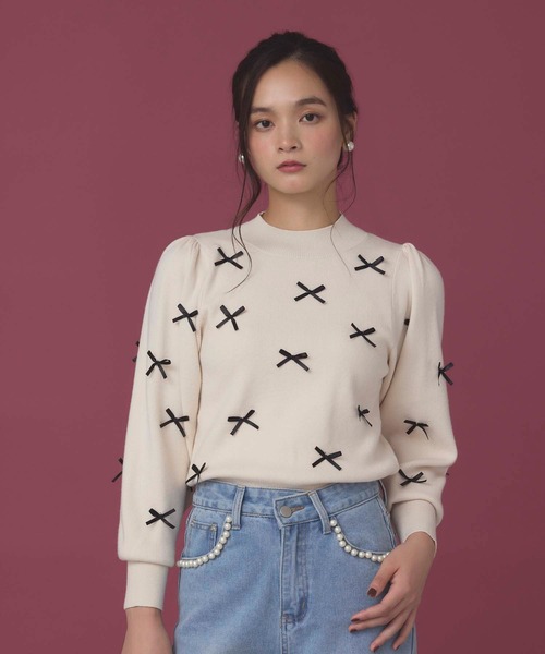 リボンデザインニット（ニット/セーター）｜fifth（フィフス）の