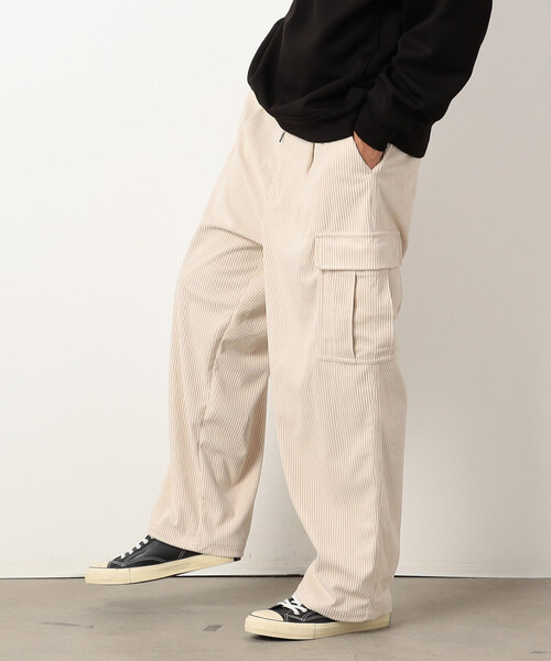 【セール】カットコールワイドカーゴパンツ（カーゴパンツ）｜Purple&Yellow（パープルアンドイエロー）