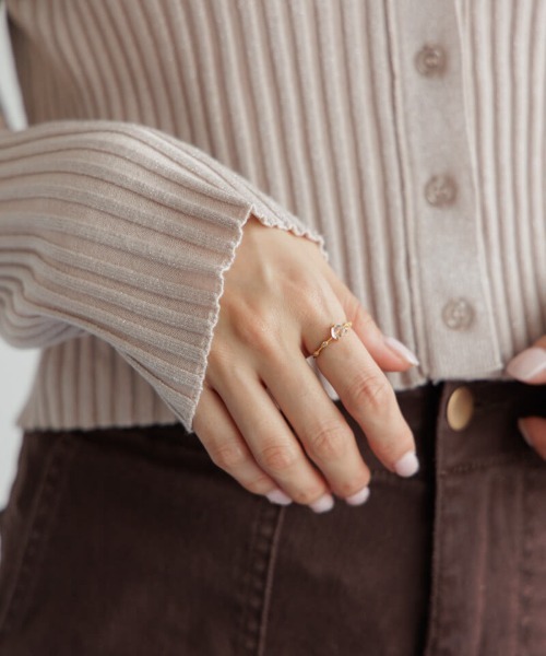 flower（フラワー）の「スパークルバブルトップ（Tシャツ/カットソー・レディース・ピンク/アイボリー・FREE）」の15枚目の写真