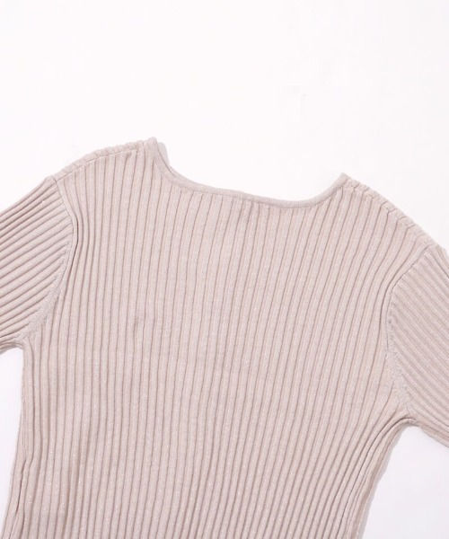 flower（フラワー）の「スパークルバブルトップ（Tシャツ/カットソー・レディース・ピンク/アイボリー・FREE）」の4枚目の写真