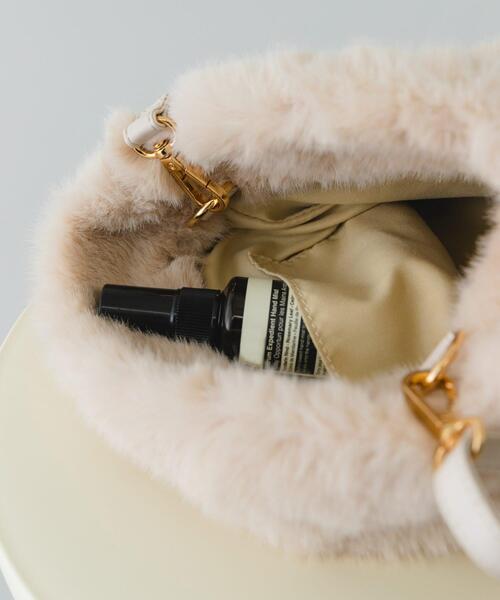 RODE SKO（ロデスコ）の「ウッドボールキンチャクファーバッグ（スカート・レディース・アイボリー/ブラウン/モカ・ONE）」の15枚目の写真