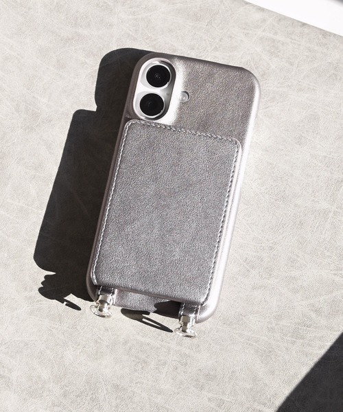 An+u（アンユー）の「メタリックスマホケース iPhone16（スマホケース/カバー・レディース・ブロンズ/ゴールド/ブラック/シルバー/ガンメタ・ONE SIZE）」の3枚目の写真