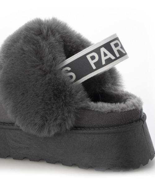 DEMETER（デメテル）の「厚底ソール ボリュームファー バックストラップ ムートンスリッパ（ブーツ・レディース・キャメル/グレー/ブラック・M/L/LL）」の22枚目の写真