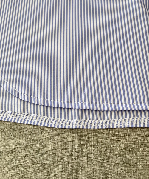 aimoha（アイモハ）の「ストライプシャツロングワンピース（ワンピース・レディース・ブルー/レッド・MEDIUM/SMALL/X-LARGE/LARGE）」の9枚目の写真