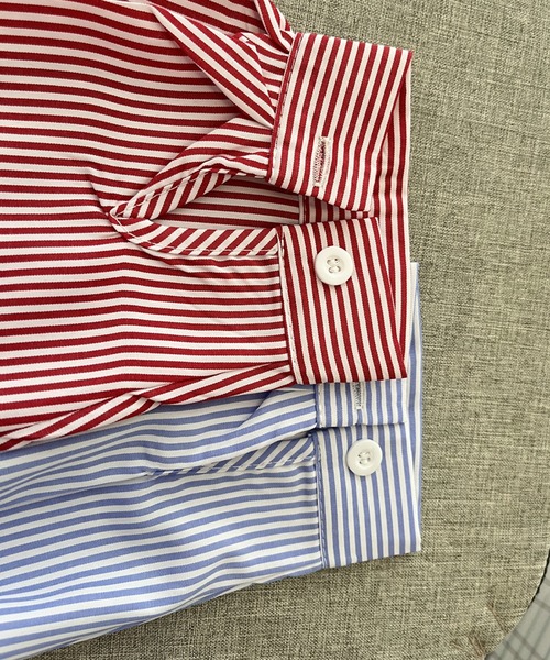 aimoha（アイモハ）の「ストライプシャツロングワンピース（ワンピース・レディース・ブルー/レッド・MEDIUM/SMALL/X-LARGE/LARGE）」の16枚目の写真