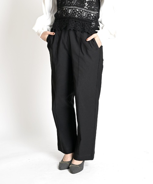MARAI(マーライ)の「ストレッチ ストレートパンツ スラックス(その他パンツ・レディース・ブラック/グレー/ブラウン/グリーン・FREE)」の7枚目の写真