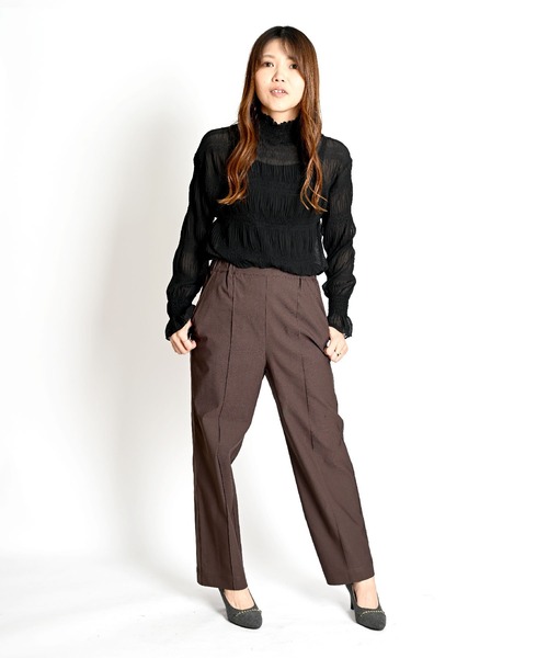 MARAI(マーライ)の「ストレッチ ストレートパンツ スラックス(その他パンツ・レディース・ブラック/グレー/ブラウン/グリーン・FREE)」の16枚目の写真