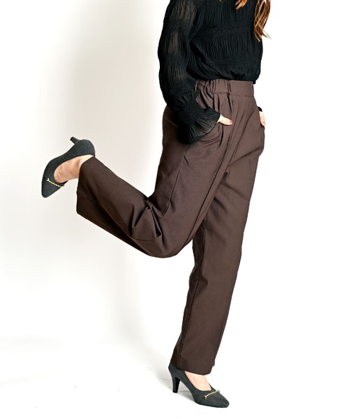 MARAI(マーライ)の「ストレッチ ストレートパンツ スラックス(その他パンツ・レディース・ブラック/グレー/ブラウン/グリーン・FREE)」の18枚目の写真