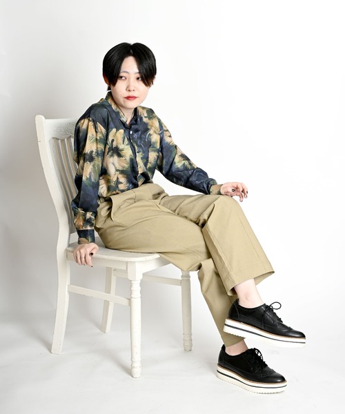 MARAI(マーライ)の「ストレッチ ストレートパンツ スラックス(その他パンツ・レディース・ブラック/グレー/ブラウン/グリーン・FREE)」の21枚目の写真