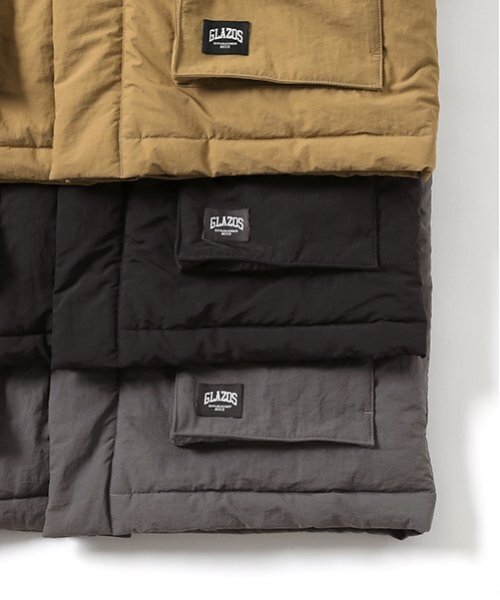 GLAZOS（グラソス）の「【大人向けサイズあり】【撥水】【保温】機能中綿サーモライト・ミドルコート（ブルゾン・キッズ・ベージュ/ブラック/チャコールグレー・LL/S/M/L）」の16枚目の写真