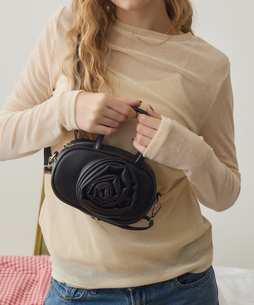 Birthday room（バースデイルーム）の「2wayローズモチーフハンド/ショルダーバッグ  /  2way rose motif hand and shoulder bag（ショルダーバッグ・レディース・アイボリー/ブラック/レッド・FREE）」の16枚目の写真