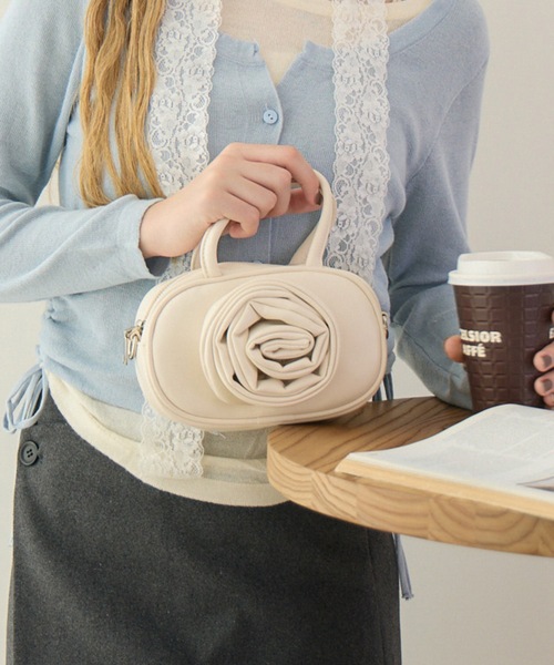 Birthday room（バースデイルーム）の「2wayローズモチーフハンド/ショルダーバッグ  /  2way rose motif hand and shoulder bag（ショルダーバッグ・レディース・アイボリー/ブラック/レッド・FREE）」の7枚目の写真