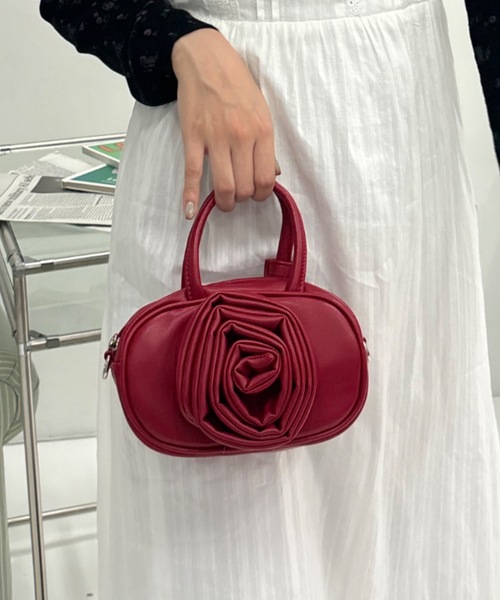 Birthday room（バースデイルーム）の「2wayローズモチーフハンド/ショルダーバッグ  /  2way rose motif hand and shoulder bag（ショルダーバッグ・レディース・アイボリー/ブラック/レッド・FREE）」の8枚目の写真