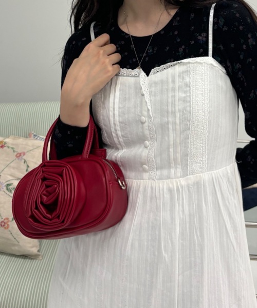 Birthday room（バースデイルーム）の「2wayローズモチーフハンド/ショルダーバッグ  /  2way rose motif hand and shoulder bag（ショルダーバッグ・レディース・アイボリー/ブラック/レッド・FREE）」の9枚目の写真