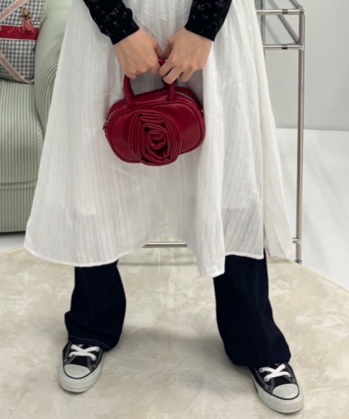 Birthday room（バースデイルーム）の「2wayローズモチーフハンド/ショルダーバッグ  /  2way rose motif hand and shoulder bag（ショルダーバッグ・レディース・アイボリー/ブラック/レッド・FREE）」の10枚目の写真