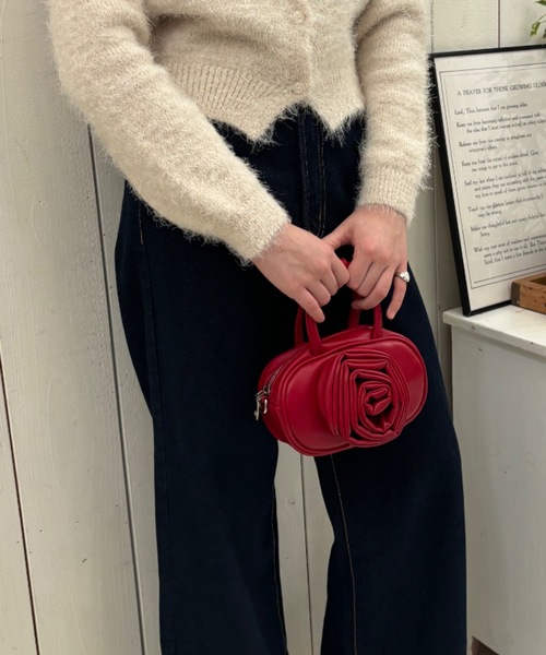 Birthday room（バースデイルーム）の「2wayローズモチーフハンド/ショルダーバッグ  /  2way rose motif hand and shoulder bag（ショルダーバッグ・レディース・アイボリー/ブラック/レッド・FREE）」の20枚目の写真