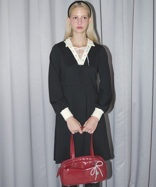 idem（イデム）の「double pocket long boston bag / ダブルポケットバッグ（トートバッグ・レディース・レッド・FREE）」の13枚目の写真