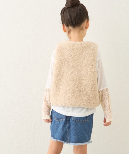 CIAOPANIC TYPY(チャオパニックティピー)の「【KIDS】ボアベスト(ベスト・キッズ・ベージュ/チャコールグレー・XX-LARGE/X-LARGE/MEDIUM)」の18枚目の写真