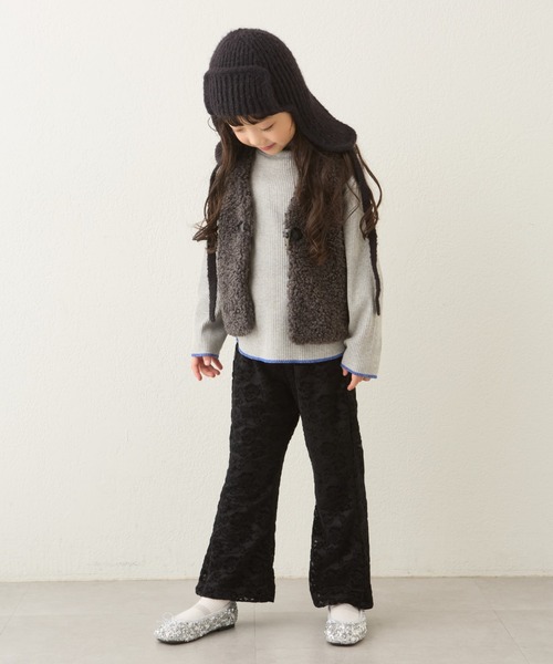 CIAOPANIC TYPY(チャオパニックティピー)の「【KIDS】ボアベスト(ベスト・キッズ・ベージュ/チャコールグレー・XX-LARGE/X-LARGE/MEDIUM)」の10枚目の写真