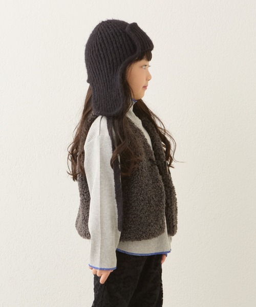 CIAOPANIC TYPY(チャオパニックティピー)の「【KIDS】ボアベスト(ベスト・キッズ・ベージュ/チャコールグレー・XX-LARGE/X-LARGE/MEDIUM)」の7枚目の写真