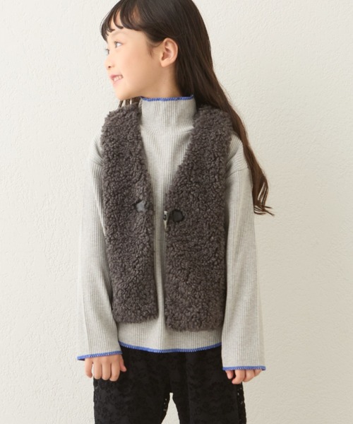 CIAOPANIC TYPY(チャオパニックティピー)の「【KIDS】ボアベスト(ベスト・キッズ・ベージュ/チャコールグレー・XX-LARGE/X-LARGE/MEDIUM)」の3枚目の写真
