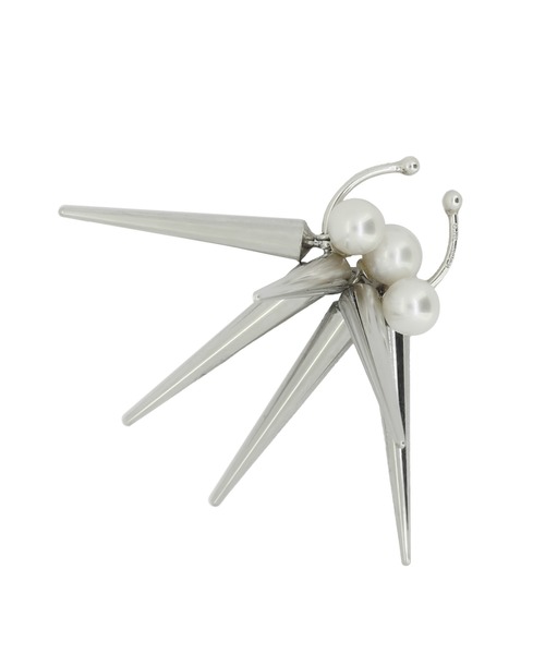 シルバー パール×スタッズイヤーカフ　L/メンズ/レディース/メンズ/SC