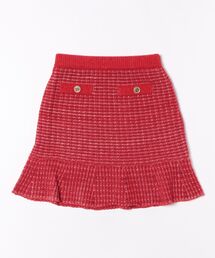 【LILY BROWN×MARY QUANT】【WEB・一部店舗限定カラー】ツイードニットスカート