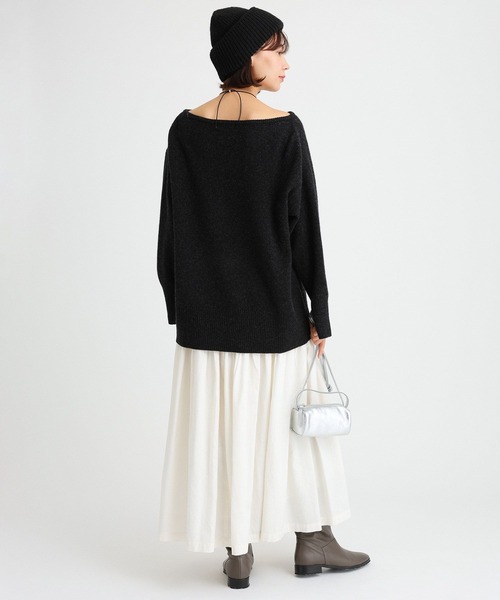 BABYLONE（バビロン）の「コットンタックロングスカート（スカート・レディース・オフホワイト/ブラック・フリー）」の22枚目の写真