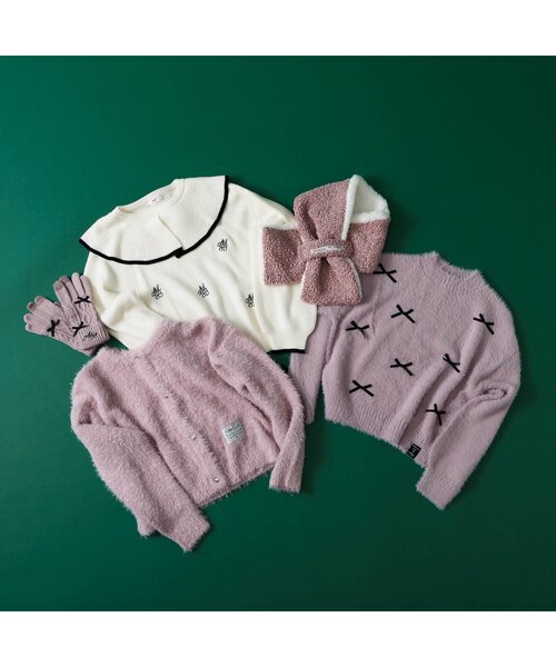 algy（アルジー）の「リバーシブルエコファーティペット（マフラー・キッズ・ブラック/ベージュ/ピンク・FREE）」の7枚目の写真