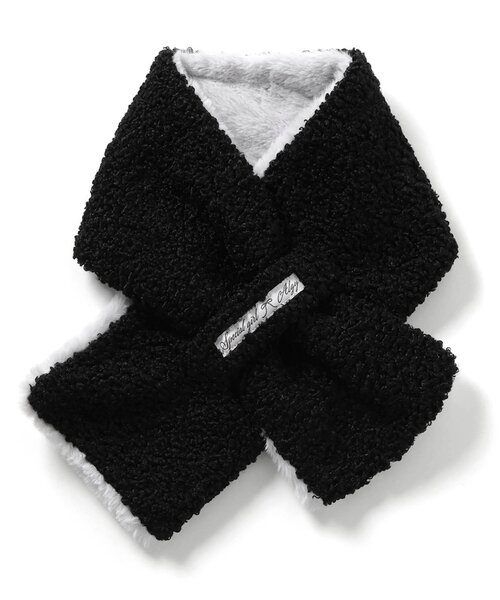 algy（アルジー）の「リバーシブルエコファーティペット（マフラー・キッズ・ブラック/ベージュ/ピンク・FREE）」の15枚目の写真