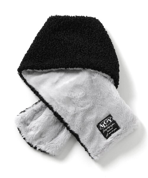 algy（アルジー）の「リバーシブルエコファーティペット（マフラー・キッズ・ブラック/ベージュ/ピンク・FREE）」の18枚目の写真