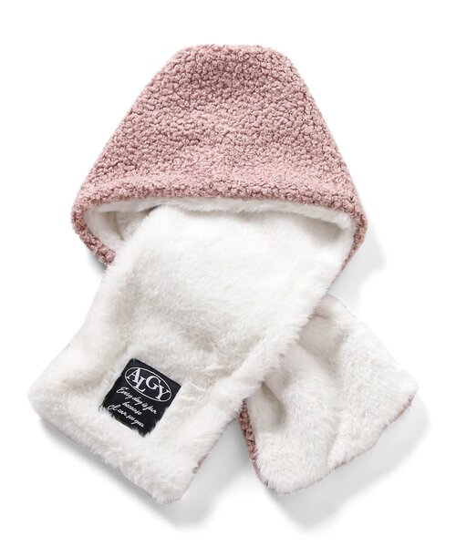 algy（アルジー）の「リバーシブルエコファーティペット（マフラー・キッズ・ブラック/ベージュ/ピンク・FREE）」の19枚目の写真