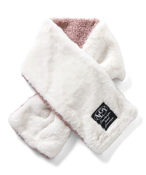 algy（アルジー）の「リバーシブルエコファーティペット（マフラー・キッズ・ブラック/ベージュ/ピンク・FREE）」の22枚目の写真