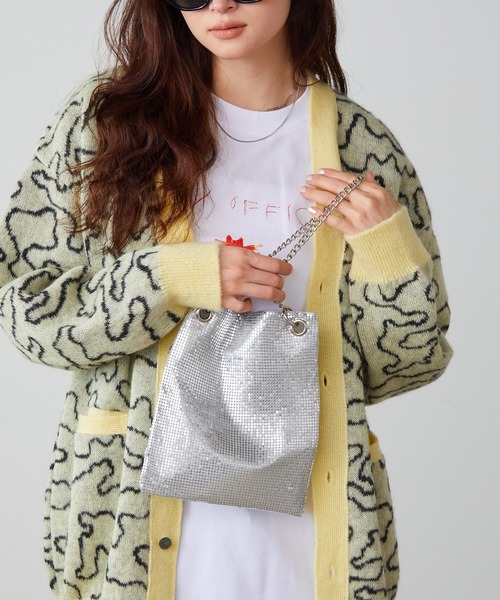 ROOPTOKYO(ループトウキョウ)の「メタルメッシュ巾着BAG(ハンドバッグ・レディース・シルバー・FREE)」の2枚目の写真