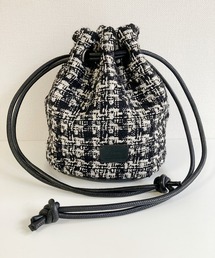 【Swaraj/スワラージ】ツイードレザーコンボ・ショルダー BAG(山羊革)