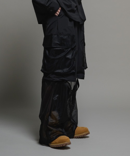 CASPER JOHN(キャスパージョン)の「Bubble tech detachable mesh switch cargo pants/バブルテックデタッチャブルメッシュスイッチカーゴパンツ(カーゴパンツ・メンズ・ブラック系/ブラック/ライトグレー・LARGE/MEDIUM/SMALL/X-SMALL)」の14枚目の写真