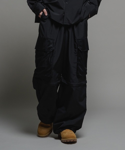 CASPER JOHN(キャスパージョン)の「Bubble tech detachable mesh switch cargo pants/バブルテックデタッチャブルメッシュスイッチカーゴパンツ(カーゴパンツ・メンズ・ブラック系/ブラック/ライトグレー・LARGE/MEDIUM/SMALL/X-SMALL)」の5枚目の写真