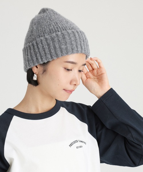 ROBERT MACKIE（ロバートマッキー）の「【MACKIE】ニットキャップ（ニットキャップ/ビーニー・レディース・オフホワイト/ライトグレー・FREE）」の2枚目の写真