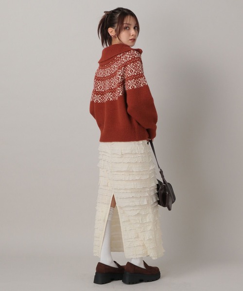 FOREVER 21（フォーエバー トゥエンティーワン）の「【2024FW】ジャガードノルディックダブルジップニット（ニット/セーター・レディース・レッド/グレー/ナチュラル・FREE）」の18枚目の写真