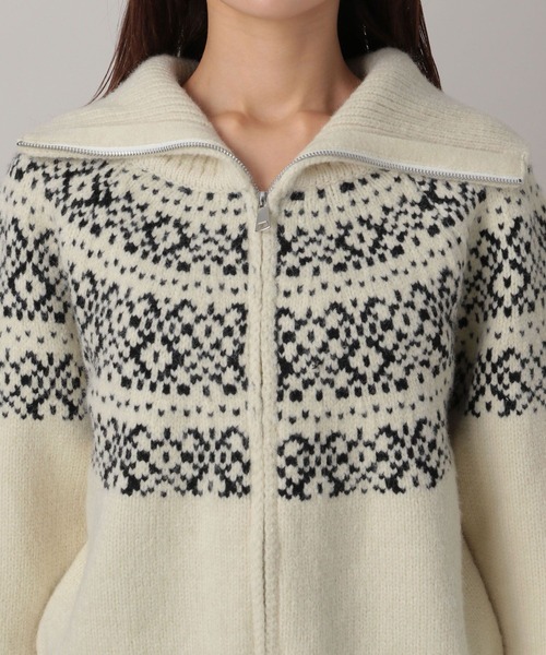 FOREVER 21（フォーエバー トゥエンティーワン）の「【2024FW】ジャガードノルディックダブルジップニット（ニット/セーター・レディース・レッド/グレー/ナチュラル・FREE）」の10枚目の写真