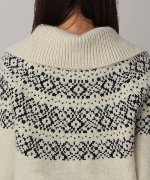 FOREVER 21（フォーエバー トゥエンティーワン）の「【2024FW】ジャガードノルディックダブルジップニット（ニット/セーター・レディース・レッド/グレー/ナチュラル・FREE）」の11枚目の写真