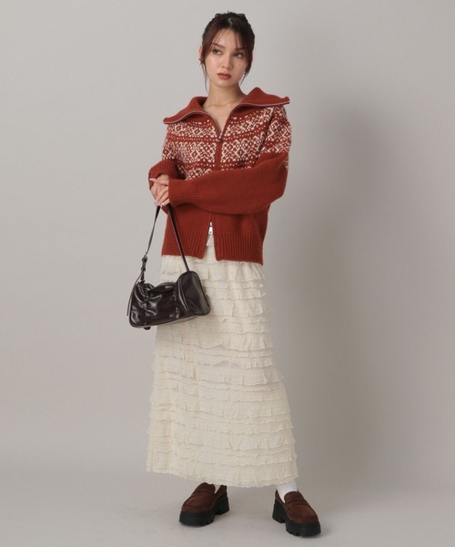 FOREVER 21（フォーエバー トゥエンティーワン）の「【2024FW】ジャガードノルディックダブルジップニット（ニット/セーター・レディース・レッド/グレー/ナチュラル・FREE）」の17枚目の写真