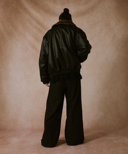 &enswer Camphor wood フェイクレザージャケット Camphor wood コート ジャケット leather/fur faux reversible