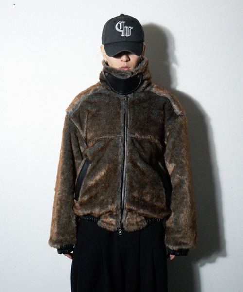 Camphor wood フェイクレザーファーリバーシブルフライトジャケット L Camphor wood フェイクレザーファーリバーシブルフライト